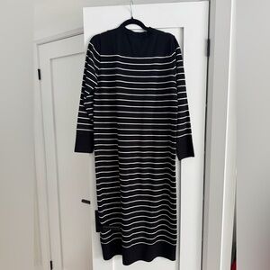 Zara Black and White Long Sleeve Dress